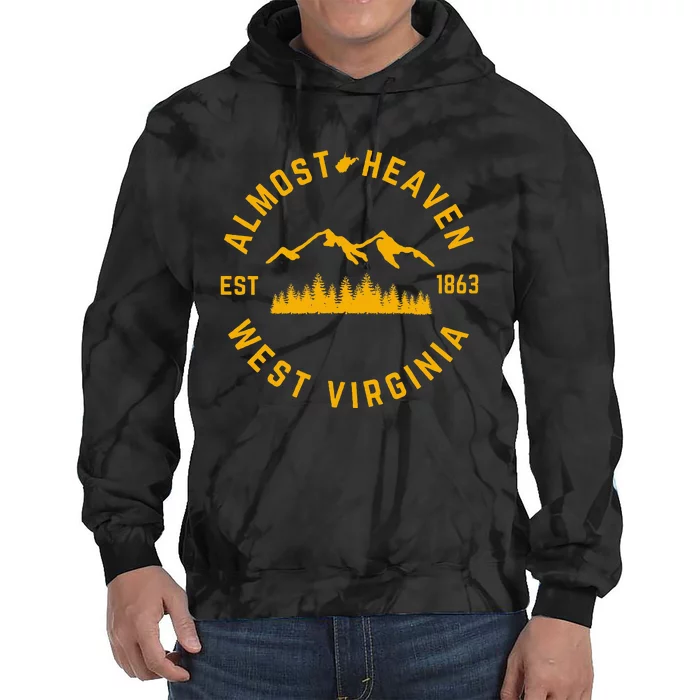 Almost Heaven West Virginia Mountains Forest Wv Home Pride Tie Dye Hoodie