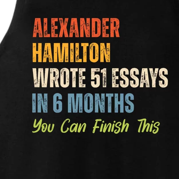 Alexander Hamilton Wrote 51 Essays Iln 6 Months Ladies Tri-Blend Wicking Tank