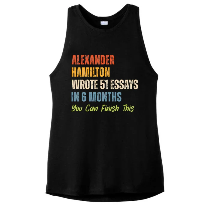 Alexander Hamilton Wrote 51 Essays Iln 6 Months Ladies Tri-Blend Wicking Tank