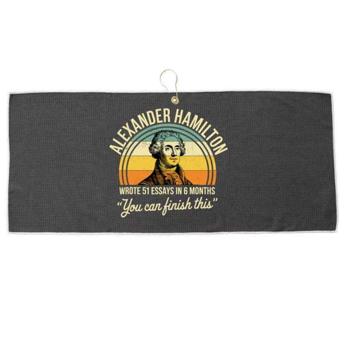 Alexander Hamilton Wrote 51 Essays In 6 Months Vintage Large Microfiber Waffle Golf Towel