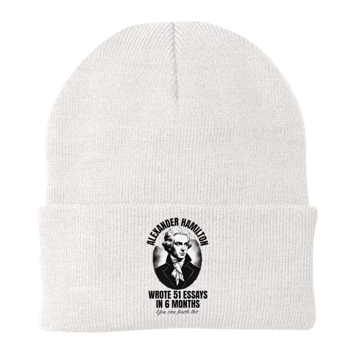 Alexander Hamilton Wrote 51 Essays In 6 Months Vintage Funny Knit Cap Winter Beanie