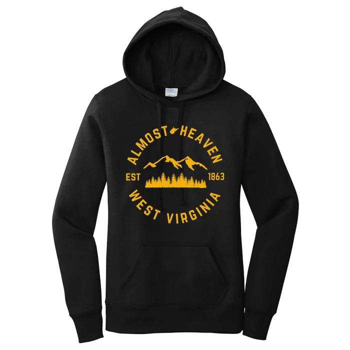 Almost Heaven West Virginia Mountains Forest WV Home Pride Women's Pullover Hoodie