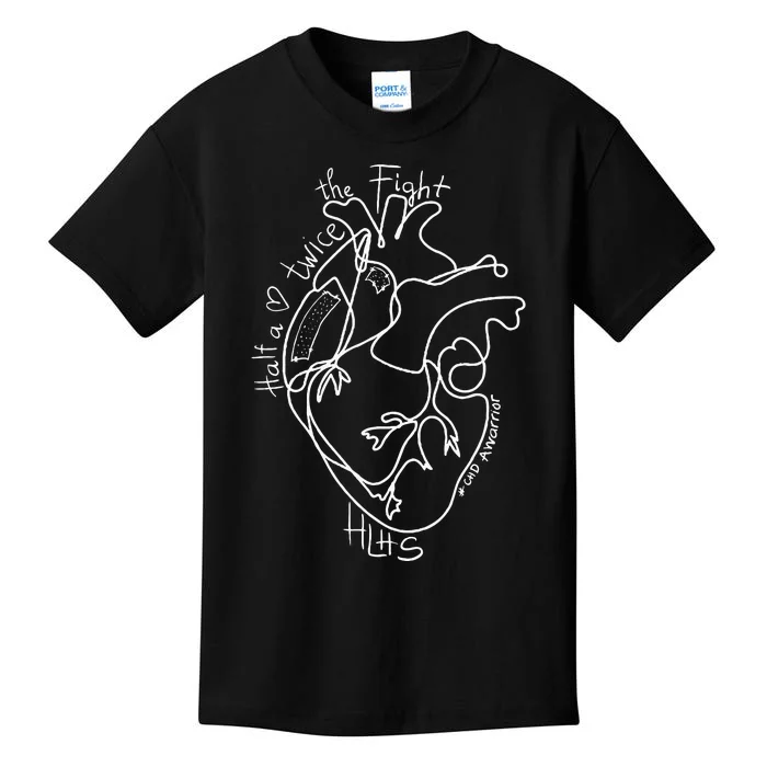 A Heart Warrior CHD Awareness Congenital Disease HLHS Kids T-Shirt