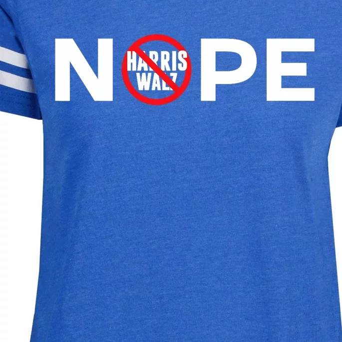 Anti Harris Walz Nope No Harris Walz Sign Waltz Enza Ladies Jersey Football T-Shirt