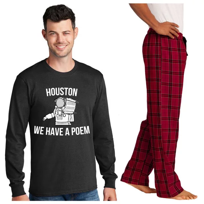 Astronaut Houston We Have A Poem For World Poetry Day Gift Long Sleeve Pajama Set