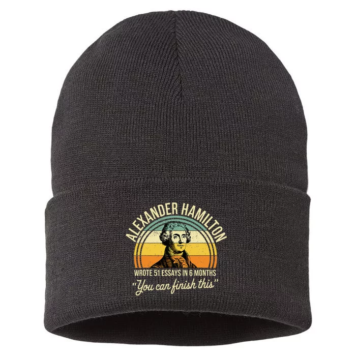 Alexander Hamilton Wrote 51 Essays In 6 Months Sustainable Knit Beanie