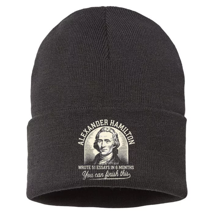 Alexander Hamilton Wrote 51 Essays In 6 Months Vintage Sustainable Knit Beanie