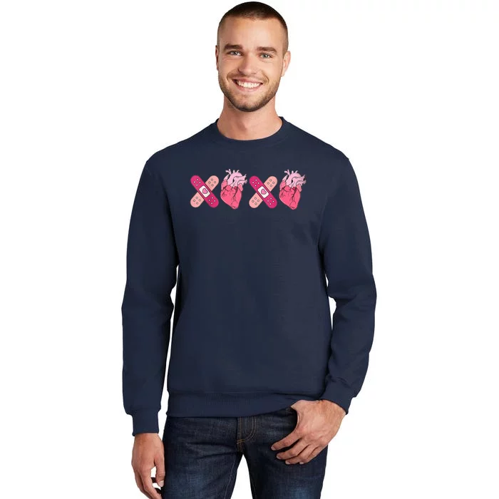 Anatomical Heart XOXO Valentines Day Funny Cardiac Nurse Sweatshirt