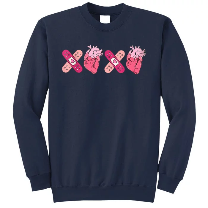 Anatomical Heart XOXO Valentines Day Funny Cardiac Nurse Sweatshirt