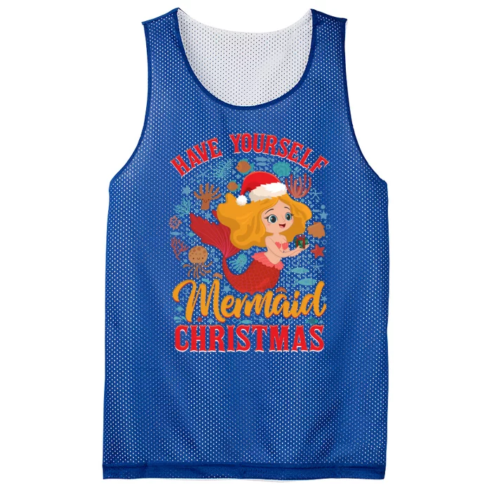 Aneisha Have Yourself A Mermaid Christmas Merry Xmas Gift Mesh Reversible Basketball Jersey Tank