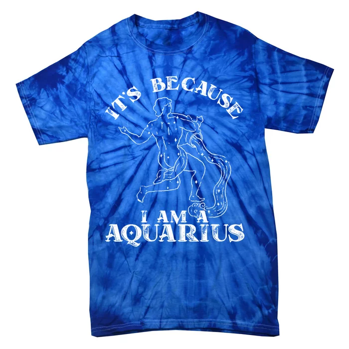 Aquarius Horoscope Zodiac Sign Astrology Great Gift Tie-Dye T-Shirt