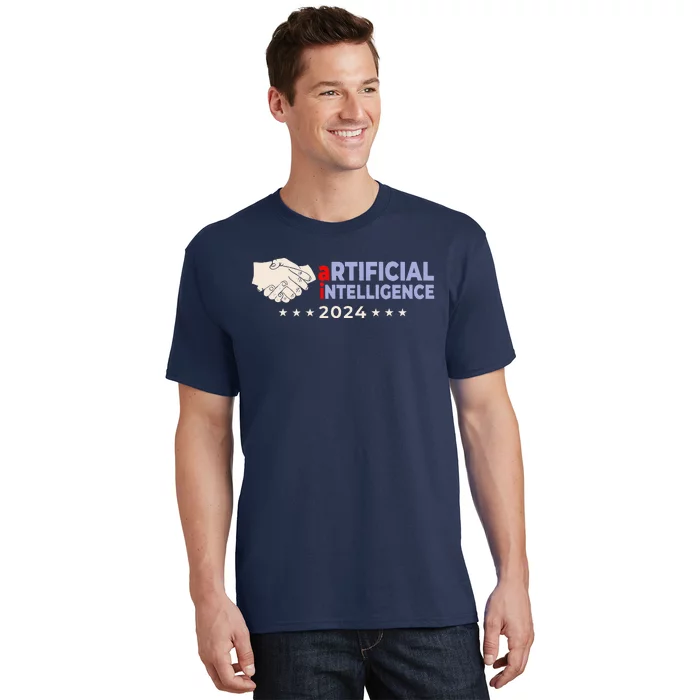 Artificial Intelligence 2024! Presidential Election Ai Funny T-Shirt