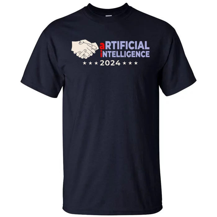 Artificial Intelligence 2024! Presidential Election Ai Funny Tall T-Shirt