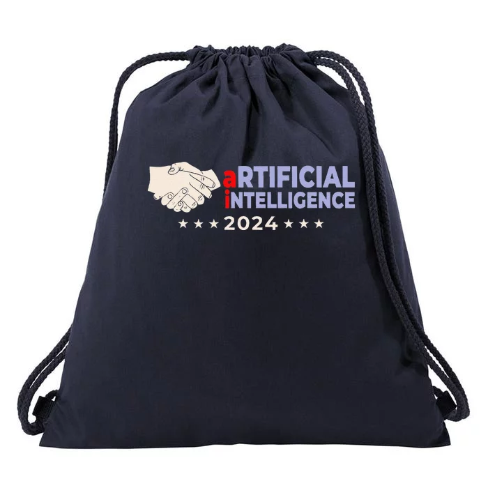 Artificial Intelligence 2024! Presidential Election Ai Funny Drawstring Bag