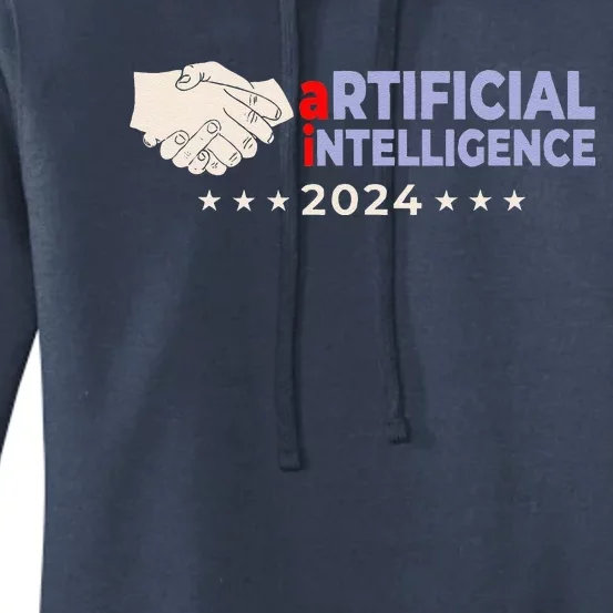 Artificial Intelligence 2024! Presidential Election Ai Funny Women's Pullover Hoodie