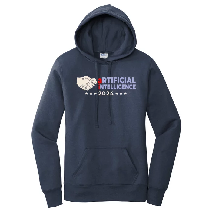 Artificial Intelligence 2024! Presidential Election Ai Funny Women's Pullover Hoodie