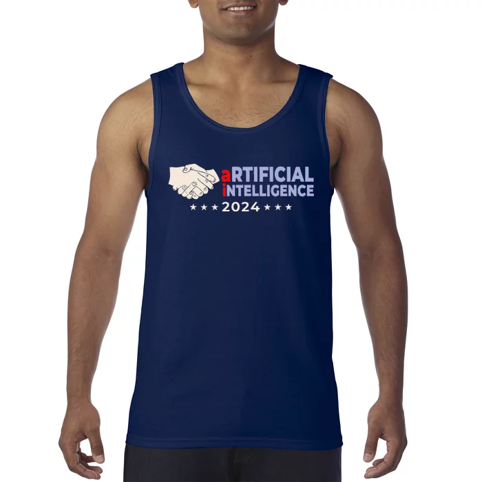 Artificial Intelligence 2024! Presidential Election Ai Funny Tank Top