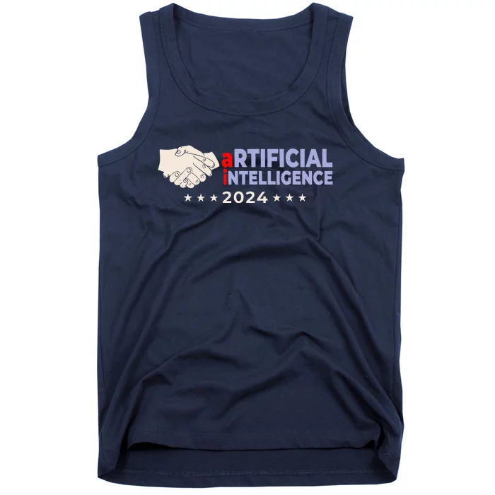 Artificial Intelligence 2024! Presidential Election Ai Funny Tank Top