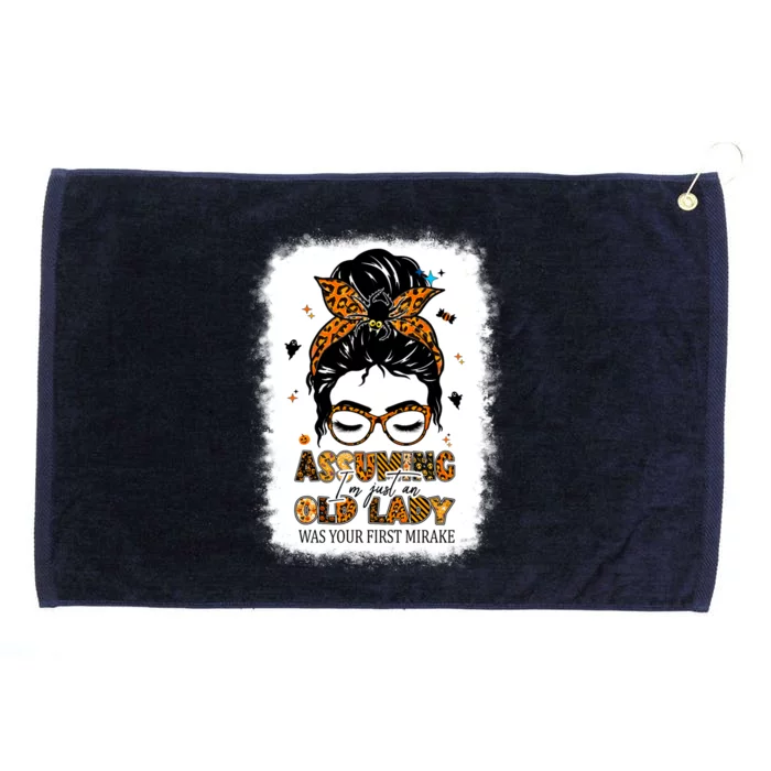 Assuming Im An Old Lady Was Your First Mistake Halloween Gift Grommeted Golf Towel