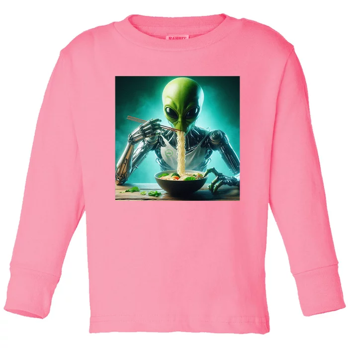 Artificial Intelligence Ai Alien Cross Noodles Gift Toddler Long Sleeve Shirt