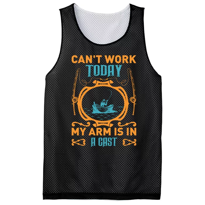 Arm In A Cast Fishing Mesh Reversible Basketball Jersey Tank