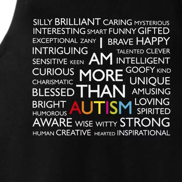 Autism I Am More Than Autism Ladies Tri-Blend Wicking Tank