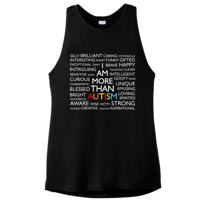 Autism I Am More Than Autism Ladies Tri-Blend Wicking Tank