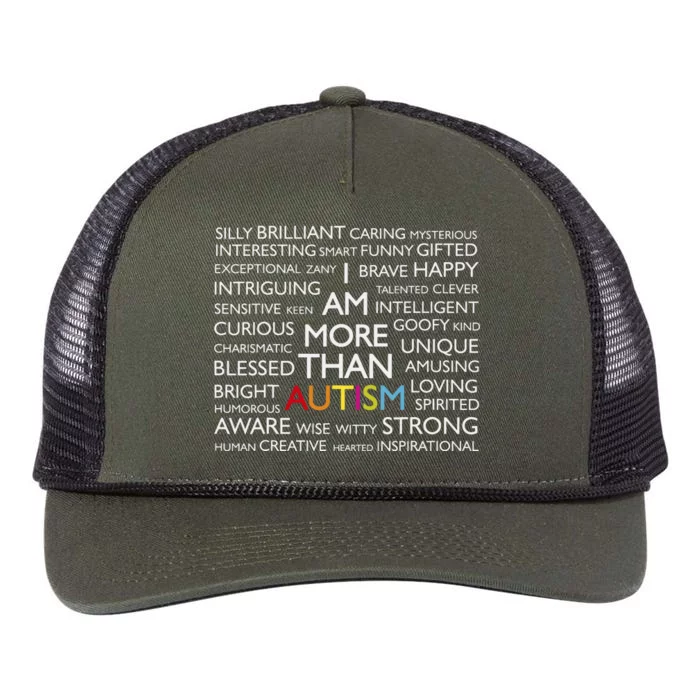 Autism I Am More Than Autism Retro Rope Trucker Hat Cap