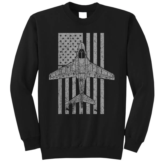 A6 Intruder A6 Jet Airplane Vintage Flag Sweatshirt