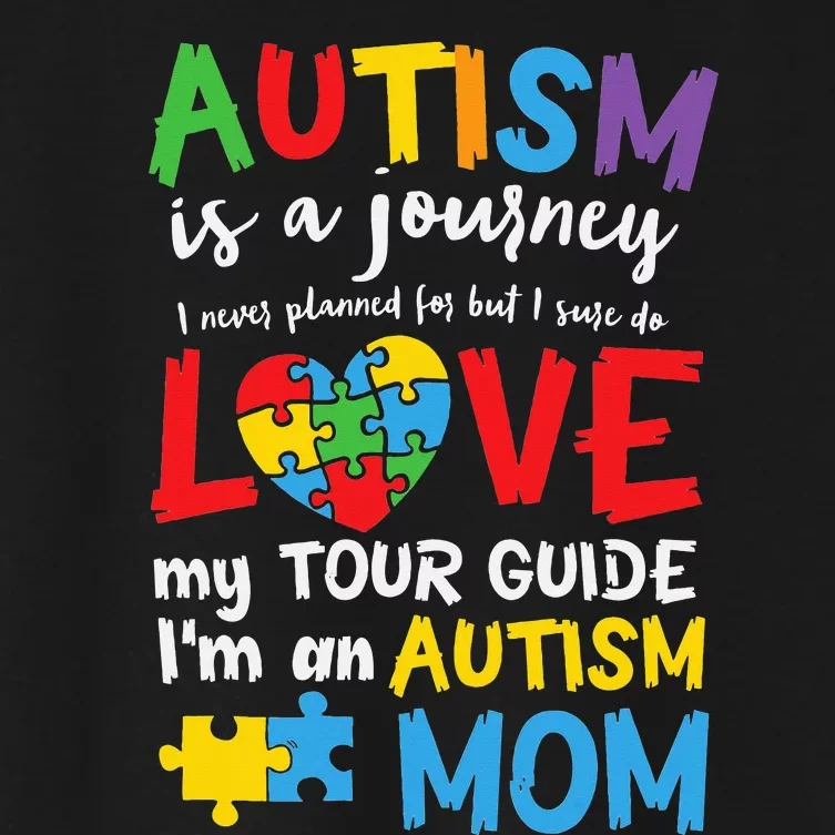 Autism is a Journey I'm an Autism Mom Women's Crop Top Tee