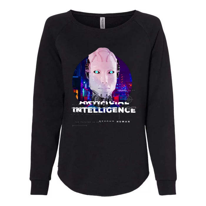 Artificial Intelligence Womens California Wash Sweatshirt