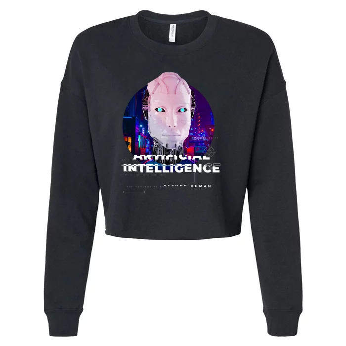 Artificial Intelligence Cropped Pullover Crew