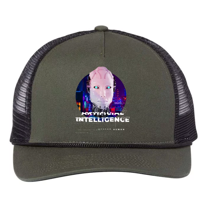 Artificial Intelligence Retro Rope Trucker Hat Cap