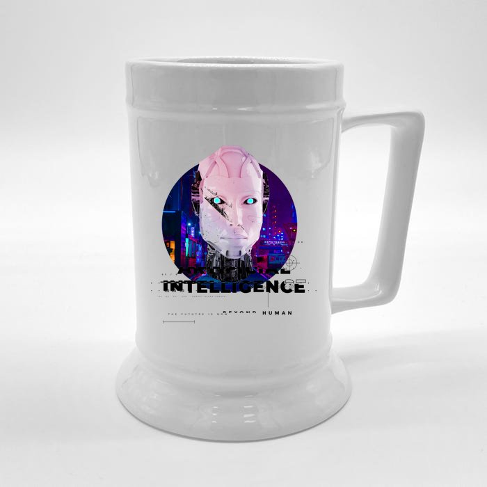 Artificial Intelligence Front & Back Beer Stein