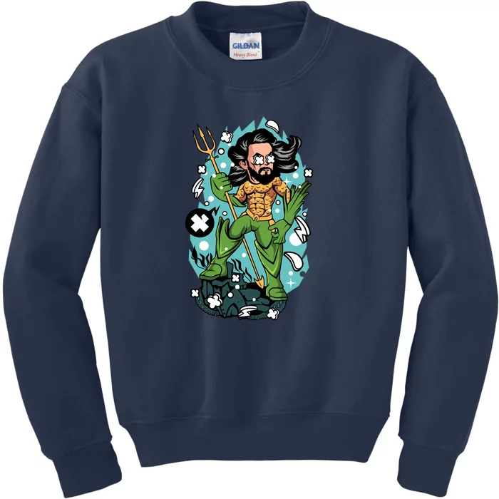 Aquaman Illustration Kids Sweatshirt