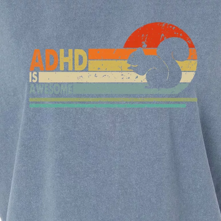 Adhd Is Awesome Cute Squirrel Garment-Dyed Women's Muscle Tee