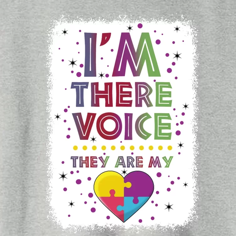 Autism I Am There Voice They Are My Heart Special Ed Teacher Gift Women's Crop Top Tee