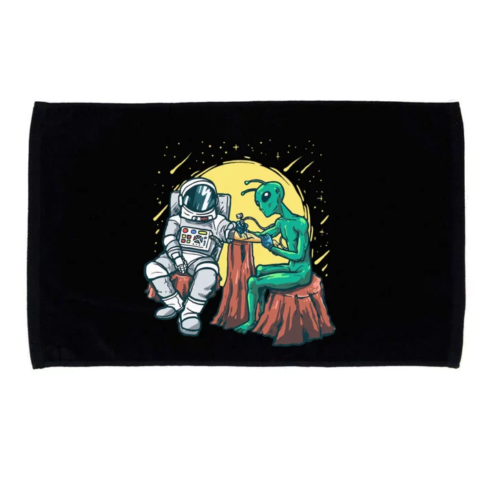 Alien Inking Astronaut Ink Funny Tattoo Artist Microfiber Hand Towel