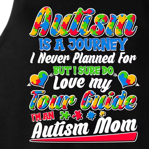 Autism Is A Journey I'm An Autism Mom Ladies Tri-Blend Wicking Tank