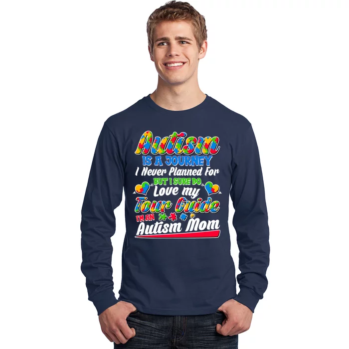 Autism Is A Journey I'm An Autism Mom Long Sleeve Shirt