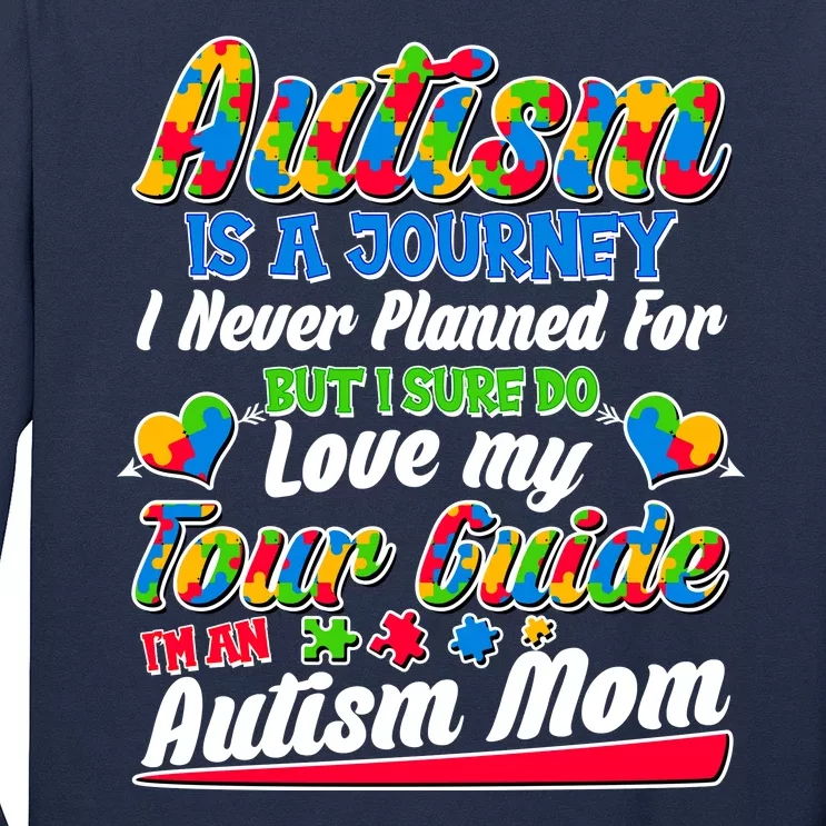 Autism Is A Journey I'm An Autism Mom Long Sleeve Shirt