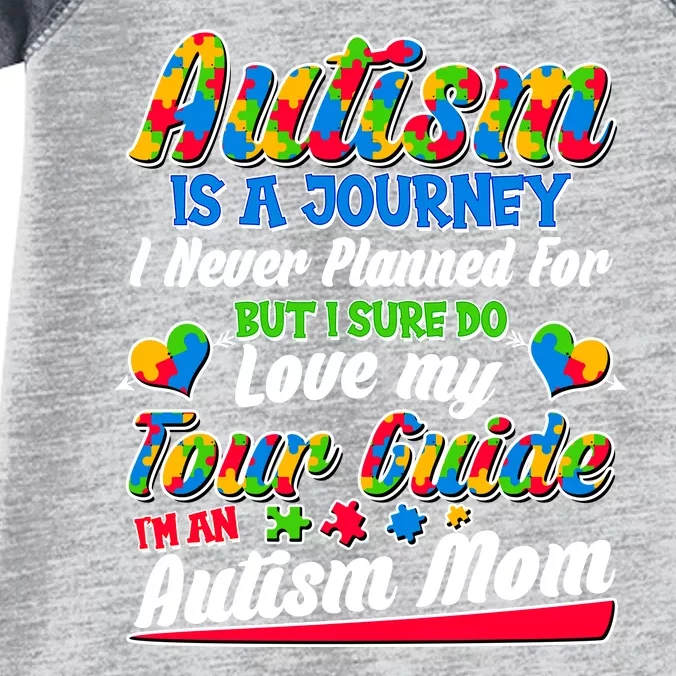 Autism Is A Journey I'm An Autism Mom Infant Baby Jersey Bodysuit