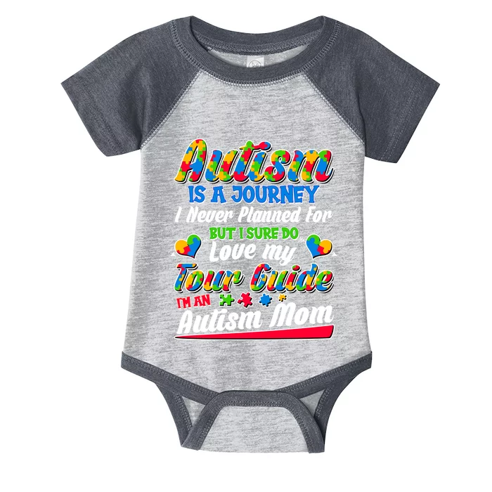 Autism Is A Journey I'm An Autism Mom Infant Baby Jersey Bodysuit