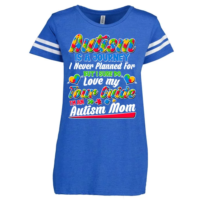 Autism Is A Journey I'm An Autism Mom Enza Ladies Jersey Football T-Shirt