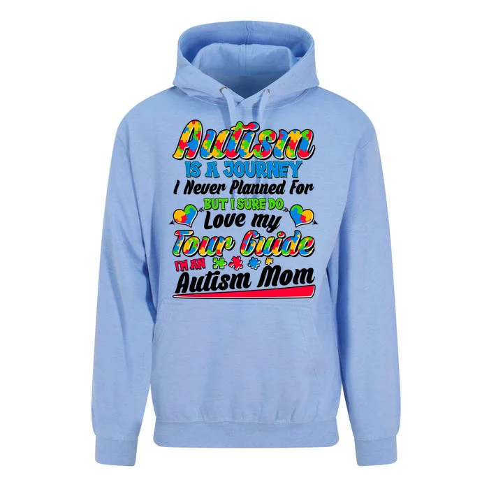 Autism Is A Journey I'm An Autism Mom Unisex Surf Hoodie