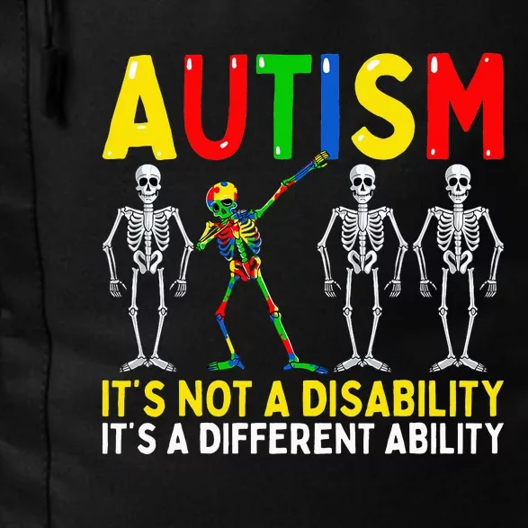 Autism It's A Different Ability Funny Dabbing Skeleton Daily Commute Backpack