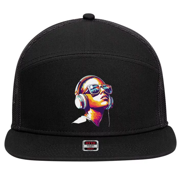 Artificial Intelligence Art A.I. Art 7 Panel Mesh Trucker Snapback Hat