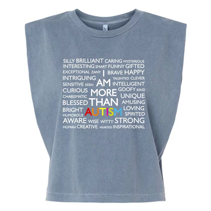 Autism I Am More Than Autism Funny Gift Garment-Dyed Women's Muscle Tee