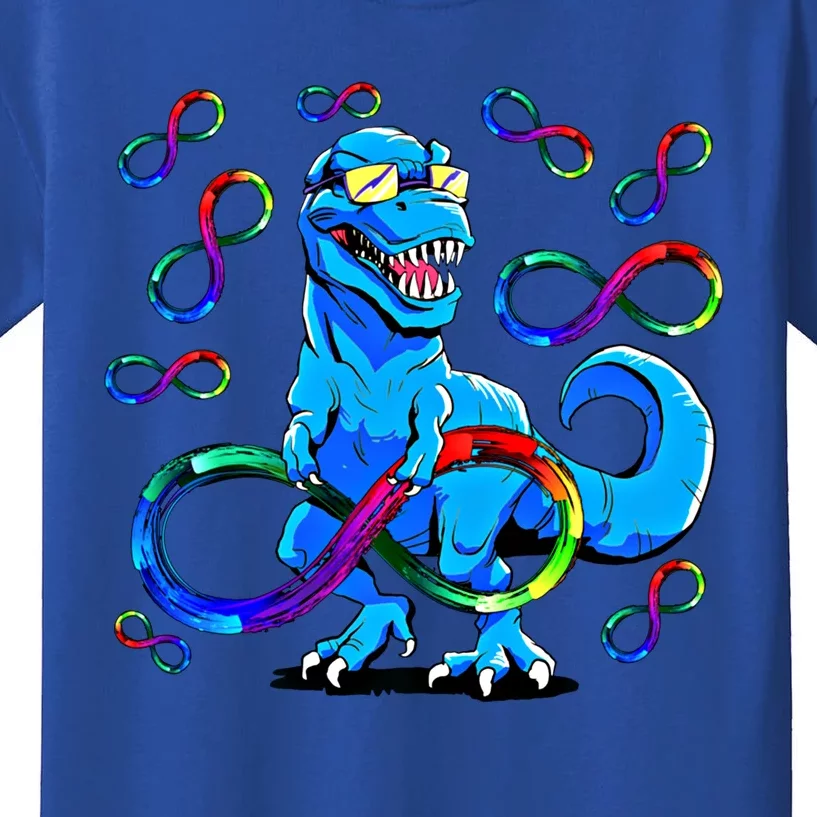 Autism Infinity Autism Trex Autism Dinosaur Gift Kids T-Shirt