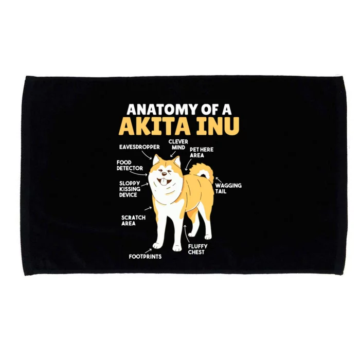 Akita Inu Anatomy Sweet Description Of A Akita Inu Microfiber Hand Towel